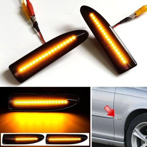 2pcs LED Turn Signal Light Dynamic Blinker For JAGUAR X-TYPE 2002 2003 2004 2005 2006-2009 Side Marker Sequential Indicator Lamp