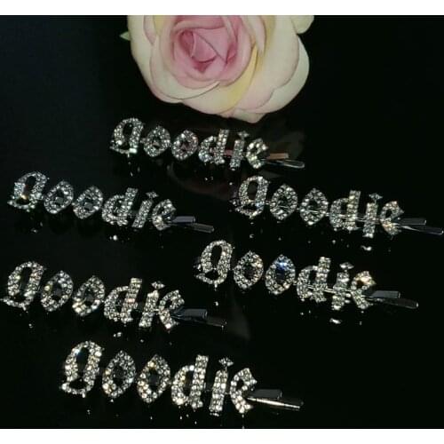 2020 New Arrival Hair Accessories Word Hairclip "Goodie" Gothic Letters Hairpin Bobby Pin Hair Jewelry Gift WHOLESALE