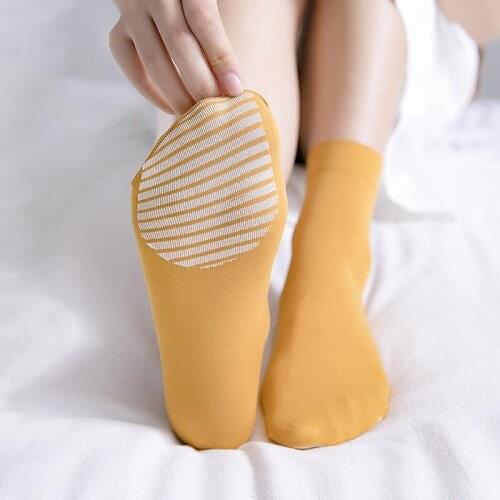 5Pairs/lot Fashion Short Socks Women Solid Color Velvet Socks Ankle Thin Silk Socks Femme Streetwear Calcetines Media