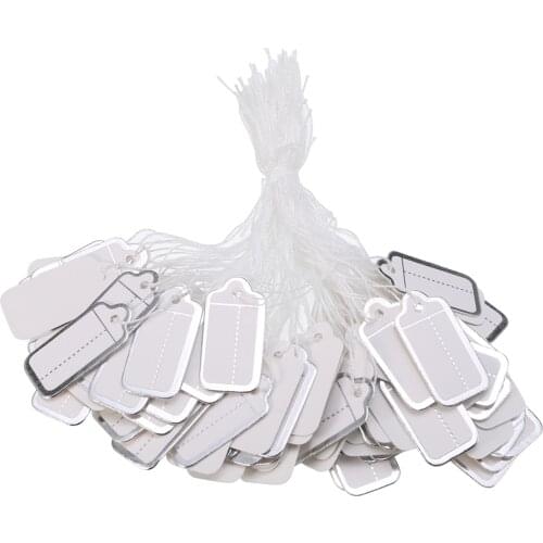 500pcs/lot DIY String Price Label Paper Blank Pricing Tags Packaging Label Garment Tags Gift Card for Jewelry Clothing Display