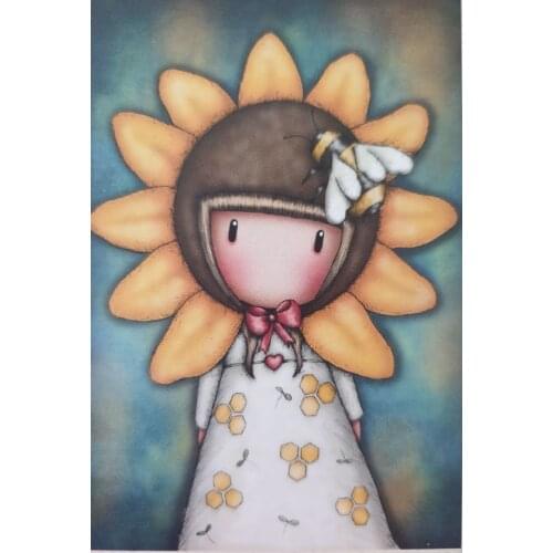 5d Diy Diamond Painting Cartoon Girl Diamond Mosaic Cross Stitch Embroidery Full Round Square Stones Decor Children Gift