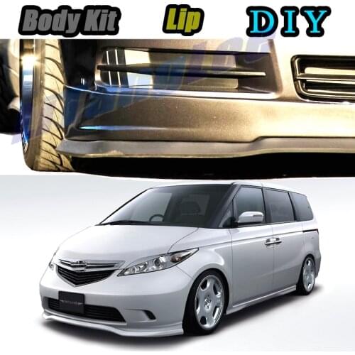 Car Bumper Lip Front Spoiler Skirt Deflector For HONDA Elysion RR RC 2004~2020 Tune Car Modified Body Kit VIP Hella Flush Lips