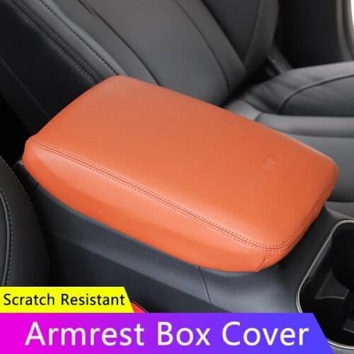 QHCP Car Central Armrest Box Cover Center Console Protection Leather Case Car-Styling Accessories For Subaru Outback 2021