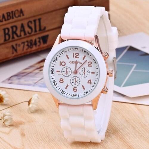 2021Geneva Colorful Jelly Silicone Watches Fashion Beautiful Student Clock Casual Luxury Woman Watch Zegarek Damski Reloj Mujer