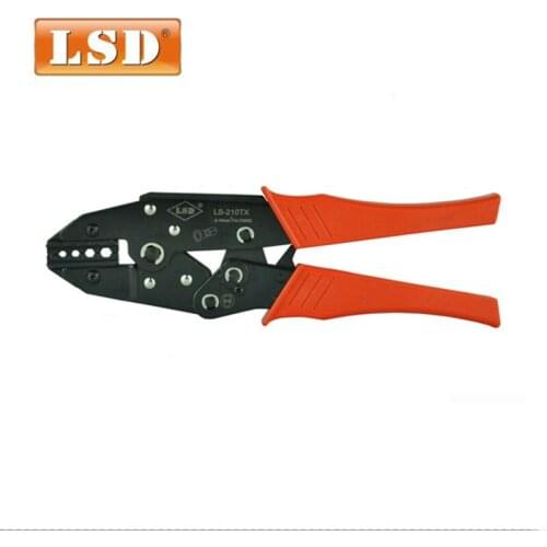 LSD LS-210TX hexagon type ratchet non-insulated terminal crimping tool 2-10mm2