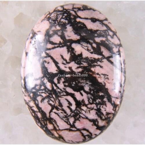30x40MM Oval Fashion Jewelry Natural Pink Rhodonite CAB Cabochon 1Pcs K1689
