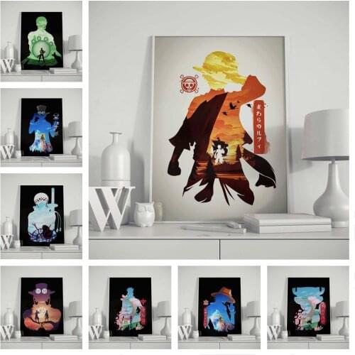 Anime Wandering On The Sea Canvas Painting Wall Art Print Nordic Poster Wall Picture For Living Room Decor Home Decoration