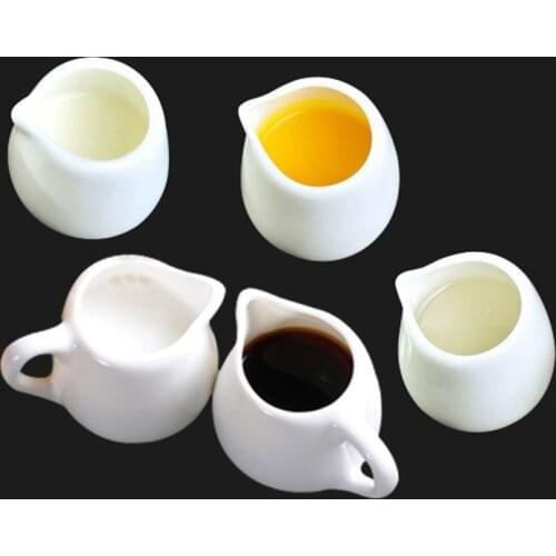 Sugar & Creamer &Milk Pots Pitcher Ceramics Seasoning Jar Creamer Container Cup Tableware White Kitchen Tools