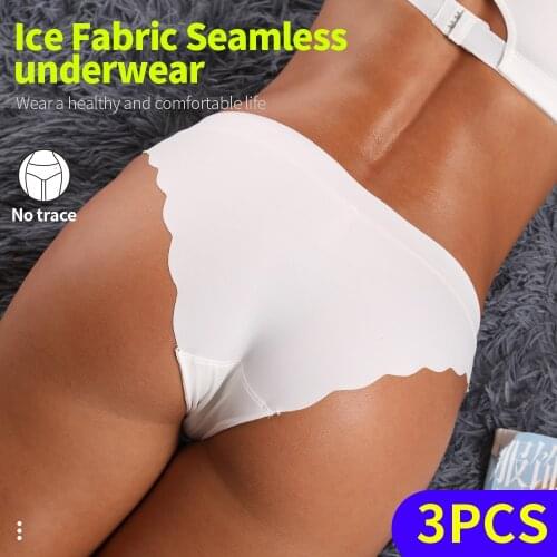 Seamless Panty Set Underwear Female Comfort Intimates Thong Lingerie Fashion Low-Rise Bikini Traceless 8 Colors Womens Panties