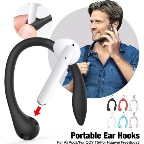 Ear Hooks Portable Anti-lost Ear Hooks Replacement Small Clamp Compatible for AirPods 1/2/Pro QCY T5/T8 Huawei FreeBuds 3