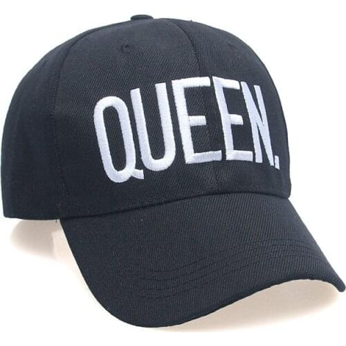 Fashion KING QUEEN Mens Womens Baseball Hat Spring Band King Queen Embroidery Couple Hip-Hop Flat Cap