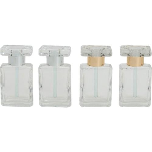 MUB - 17ml Dropper Empty Refillable Bottle Lady Gift Vintage Glass Perfume Bottle Portable Perfume Bottles