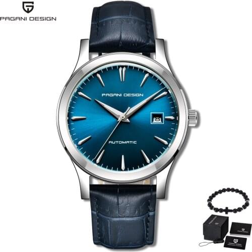 PAGANI DESIGN 2019 New Luxury Brand Mens Classic Mechanical Watches Business Waterproof Clock Genuine Leather Automatic Watch