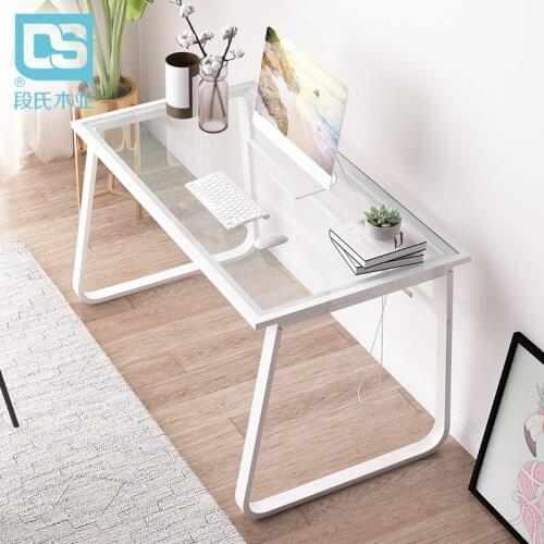 Computer desktop tempered glass desk simple student desk makeup household economical writing desk table