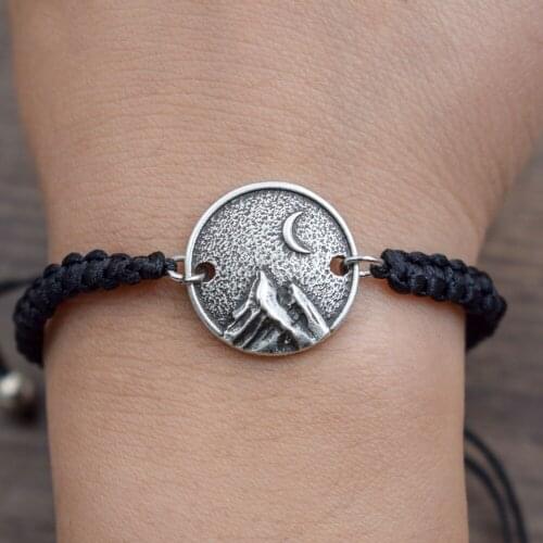 Celestial Collection Mountain Bracelet Moon Bracelet Wilderness Nature Moon Travel inspired Gift
