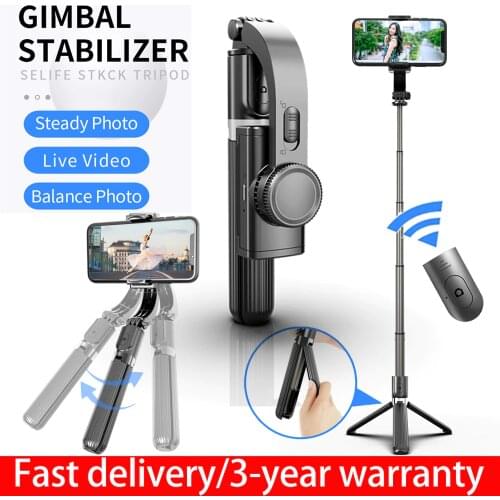 2021 NEW Bluetooth Handheld Gimbal Stabilizer Mobile Phone Selfie Stick Holder Adjustable Selfie Stand For iPhone/Android L08/07