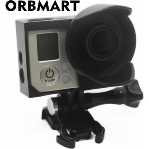 ORBMART Border Frame Mount Protective Housing With Lens Hood Tripod Cradle Sunshade House for GoPro Hero 4 3+ 3 Camera