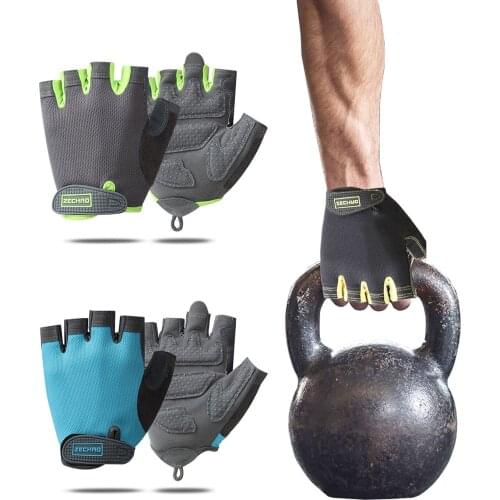 1 Pair Thin Workout Gloves Women Men Gym Weight Lifting Fingerless Gloves Dumbbell Kettlebell Weightlifting Cycling Equipment