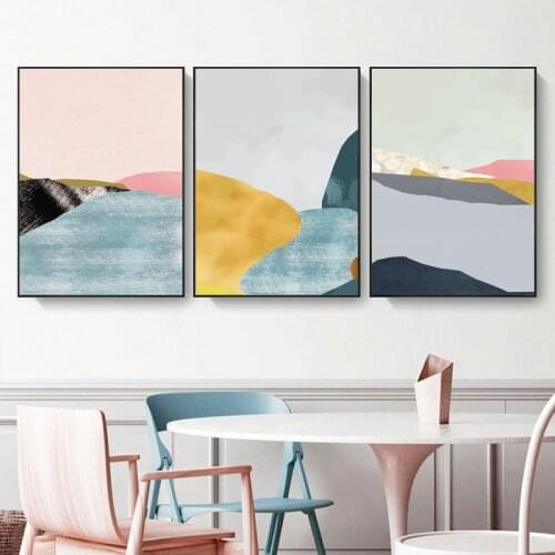 Elegant Minimalist Imagine River Posters And Paintings Picture Abstract Canvas Posters Nordic Trendy Wall Art Wall Decor