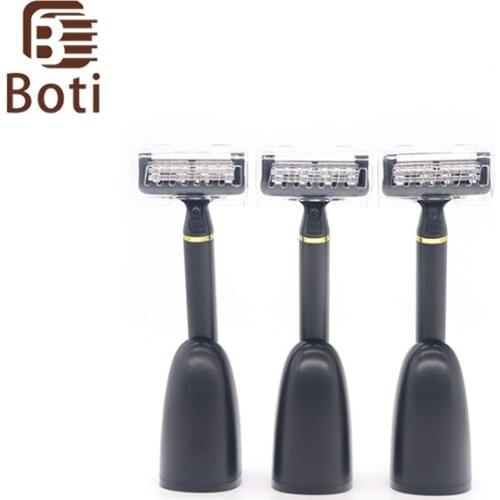 Boti Brush-Mens Safety Razor Base Mens Safety Razor Holder Base Mens Shaving Supplies Essential Supplies For Daily Shaving