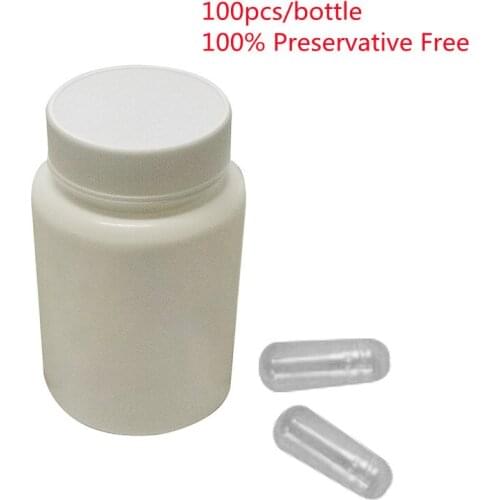 100pcs/bottle Empty Capsules Gelatin Clear Capsules Hollow Hard Gelatin Transparent Seperated Joined Capsule With Gelatin