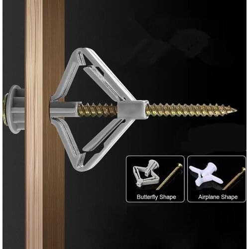 Expansion Anchor Kit With M3.5x50mm Self Tapping Screws Self Drilling Wall Pierced Special For Nylon Plastic Gypsum Board