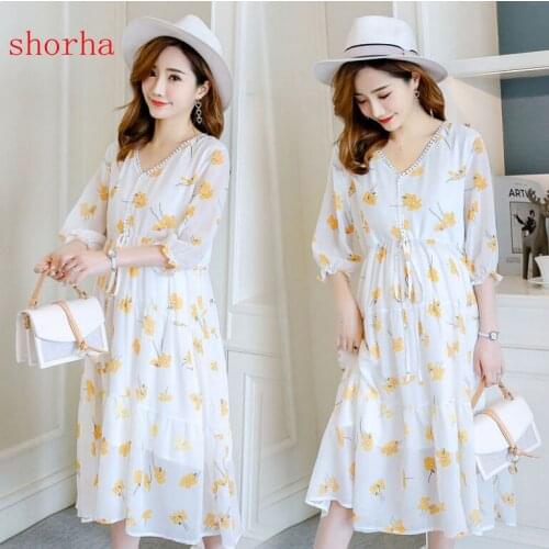 Shorha Long Sleeve Summer Dresses