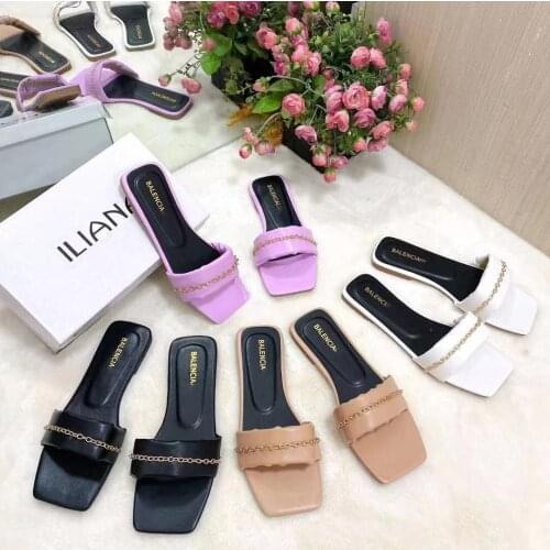 MHYONS 2021 new adult leisure flat shoes womens sandals sandals high quality summer sponge chain slippers zapatillas mujer