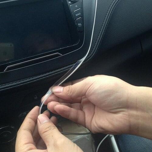 2m Car Interior Atmosphere Lamp 12V Automobile Flexible Car Light Light Light Strip Strip Cold Led Decorative Interior Dash N7G6