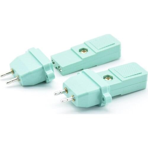 2pcs CZ-200 small two-wire electric screwdriver plug 2-core power socket DC power plug connector 2 pins green