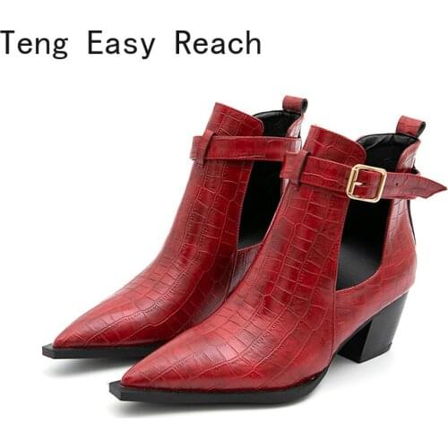 2021 Women Ankle Boots Fashion Boots For Woman Autumn Pointed Toe High Heels Chelsea Female Shoes Booties for Females Cowboy