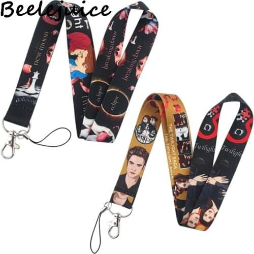 24pcs The Twilight Saga Lanyard for Keys Phone Cool Neck Strap for Camera Whistle ID Badge webbings ribbons Gifts Decorations