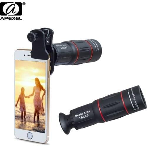 30pcs/set APEXEL 18X Telescope Zoom telescope Mobile Phone Lens for iPhone Xiaomi Smartphones APL-18XT