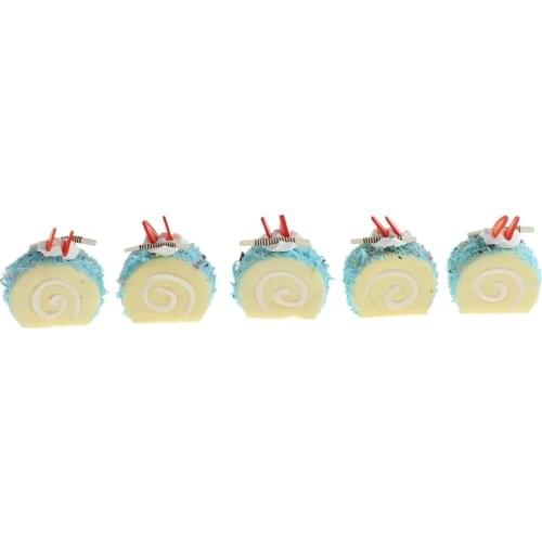 5Pcs Artificial Cake Pan Simulation Food Cake Dessert Kitchen Toy Home Decor