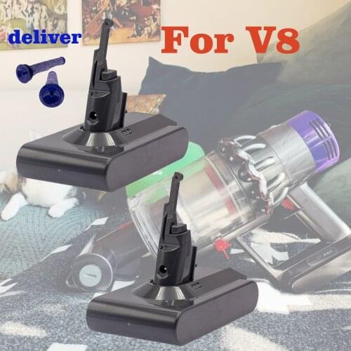 Powtree 21.6V 6000MAH For Dyson V8 Absolute V8 Animal Vacuum Cleaner Tool Lithium Ion Battery Large Capacity Filter