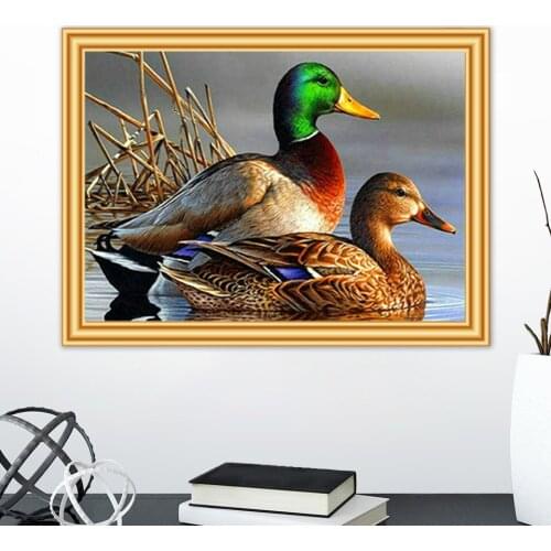 5D DIY Diamond Painting Duck Animal Cross Stitch Kit Full Drill Diamond Embroidery Mosaic Art Picture Crystal Home Decor Sale