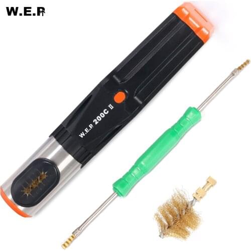 WEP 200C II Automatic Soldering Iron Tip Cleaner Soldering Station Iron Tip Dross Cleaner Cleaning Steel Ball Tools