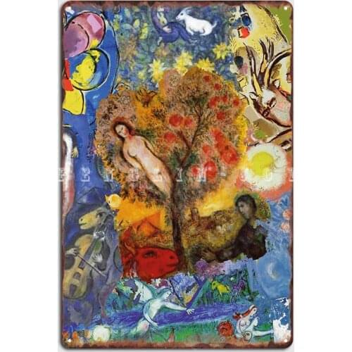 Chagall Metal Sign Wall Pub Cinema Decoration Poster Tin Sign Poster