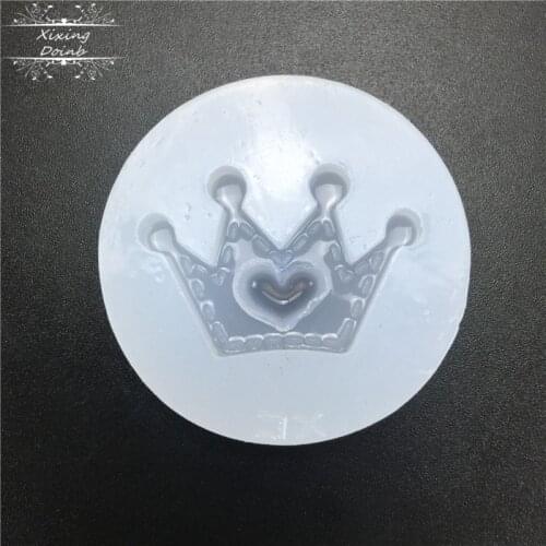 DIY resin clay mold heart-shaped crown shape silica gel mold fudge chocolate cake making decoration tools