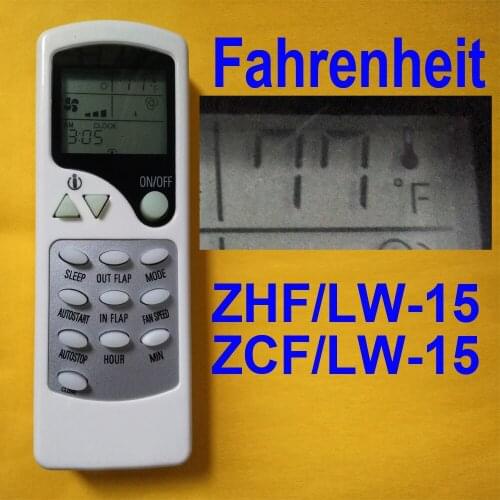 YINGRAY Replacement Remote for Air-con Air Conditioner Remote Control ZHF/LW-15 ZCF/LW-15