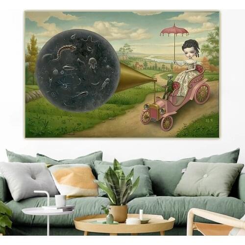 Holover Mark Ryden"Cone of memory "Canvas Oil Painting Childish & Weird Modern Pop Art Poster Aesthetic Home Interior Decor