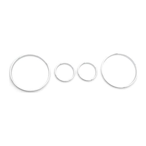 Chrome Dash Gauge Ring Set for BMW E38