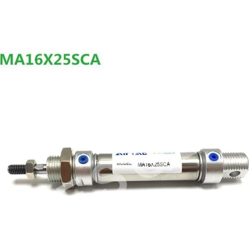 MA16X10SCA MA16X20SCA MA16X25SCA MA16X50SCA MA16X75SCA MA16X80SCA FSQD AIRTAC Stainless steel mini-cylinder MA16 MA series