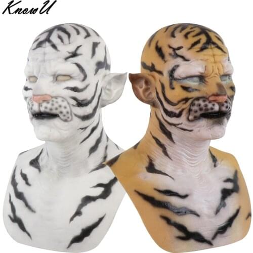 KnowU Crossdresser Tiger Silicone Mask Monster Headgear Halloween Party Masklover Cosplay