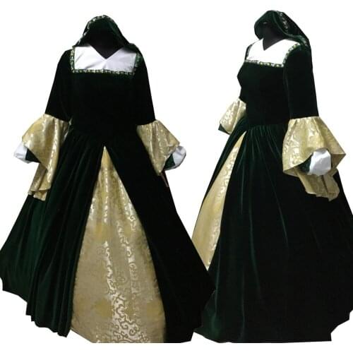 2020 New victorian Halloween Cosplay dress Colonial Georgian Renaissance Gothic Historical dress D-546