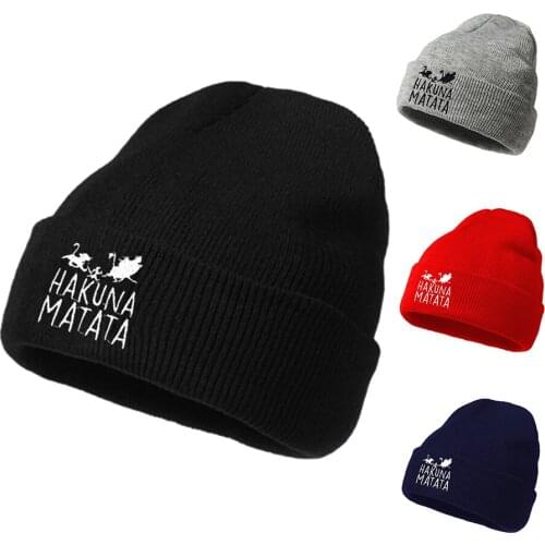 Autumn Winter Keep Warm Soft Acrylic Knitting Embroidery Letter Wing Africa Beanie Hat Men Women Outdoor Cycling Cold Cap W68
