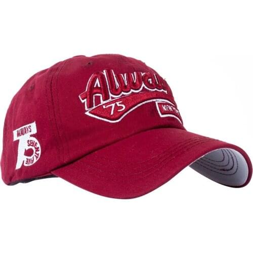 Autumn Cotton Baseball Hat Ladies Casual Letter Embroidery Always75 3D Three-Dimensional Embroidered Dad Cap Mens Wild