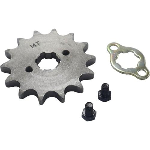 Front Engine 530# 20mm 14T Teeth Chain Sprocket With Retainer Plate Locker for Motorcycle Dirt Bike ATV