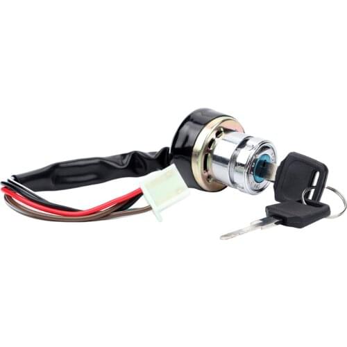 Car Motorcycle Ignition Switch for Harley Yamaha Honda Suzuki Scooter ATV Dirt Bike Go Kart 3 Position 6 Wire With 2 Keys Parts