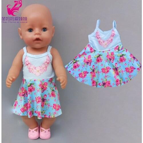 Baby Doll dress vest flower dress 18" girl doll summer strap skirt children gift